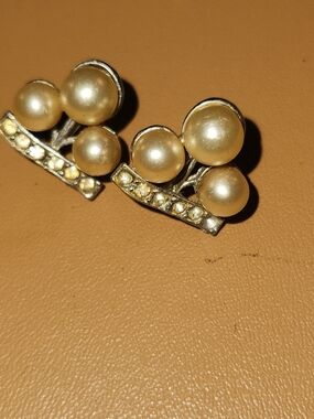 Golden Pearl Cluster Drop Earrings - Women Jewelry
